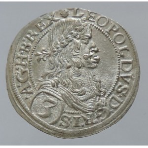 Leopold I. 1657-1705, 3 krejcar 1670 Vídeň-Faber