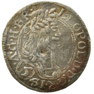 Leopold I. 1657-1705, 3 krejcar 1665 Neuburg am Inn-Triangel