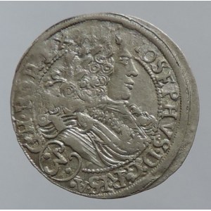 Josef I. 1705-1711, 3 krejcar 1708 IP Sv. Vít-Preiss, ned. R