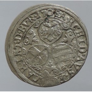 Josef I. 1705-1711, 3 krejcar 1708 IP Sv. Vít-Preiss, ned. R