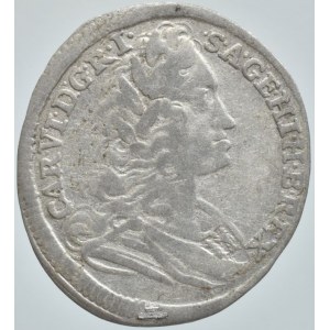 Karel VI. 1711-1740, 3 krejcar 1725 Vídeň