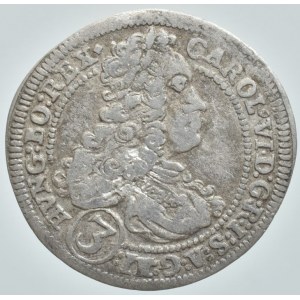 Karel VI. 1711-1740, 3 krejcar 1715 Graz, zc.nep.hr.