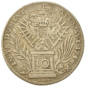 František I. Lotrinský 1745-1765, 10 krejcar 1764 G-R Graz, dr.hr., dr.hr.