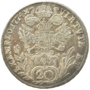 Josef II. 1780-1790, 20 krejcar 1774 A/IC-SK, patina