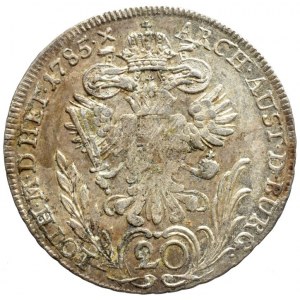 Josef II. 1780-1790, 20 krejcar 1785 F