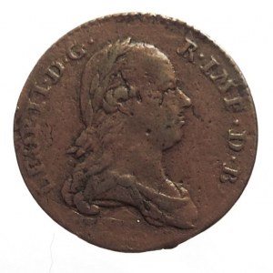 Leopold II. 1790-1792, Cu 1 Liard 1791