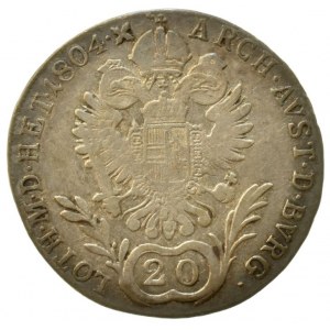 František II. 1792-1835, 20 krejcar 1804 G, ned.