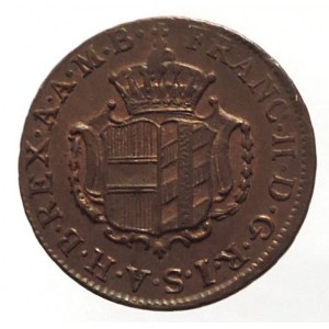 František II. 1792-1835, Cu 1/4 krejcar 1793 H Günzburg R