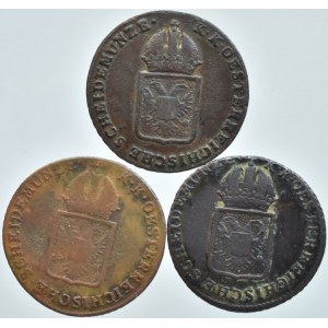 František II. 1792-1835, Cu 1/4 krejcar 1816 A, B, S, 3 ks