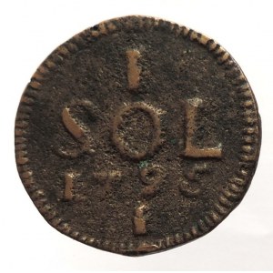 František II. 1792-1835, Cu 1 sol 1795 obležení Lucemburk R