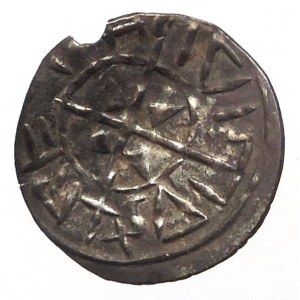 Štěpán I. 997-1038, denár Huszár 1, Toth/Kiss 1.3 var. A1/R26, dr.prohn., dr.vyl.