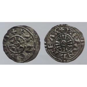 Ondřej I. 1046-106, denár Huszár 9, v úhlech kříže různé výplně 2ks