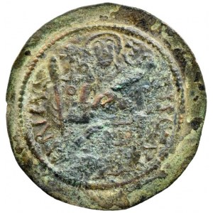 Béla III. 1172-1196, Cu denár byzantského typu, Husz.72, st,koroze