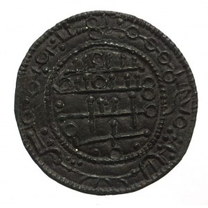 Béla III. 1172-1196, Cu mince s arabskými nápisy, Huszár 73, pěkná patina