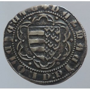 Ludvík z Anjou 1342-1382, groš Huszár 522, mincovna Buda 3,095g/27,7mm patina, nep.ned. R