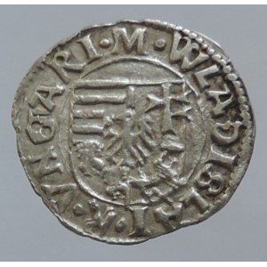 Vladislav Jagellonský 1471-1516, denár b.l. K-h, nedor., dr.dvojráz