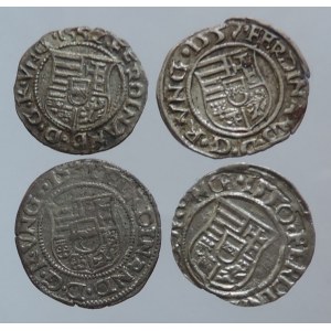 Ferdinand I. 1526-1564, denár 1531,1550,1552, 1557 KB 4ks