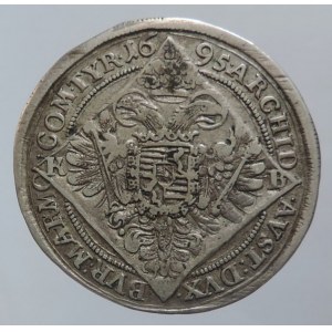 Leopold I. 1657-1705, 1/4 tolar 1695 KB, pěkná patina 7,012g
