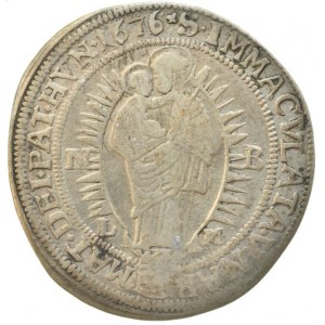 Leopold I. 1657-1705, XV krejcar 1676 NB-LM, Velká Baňa, nálitek v av. jako na vyobraz. v Her., Her.1071 RR