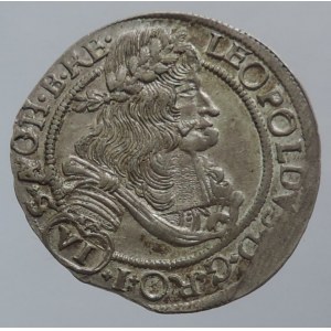 Leopold I. 1657-1705, VI krejcar 1691 NB-PO Nagybánya, typ S.IMMACVLATA, letopočet přerytý, Huszár 1457 RR