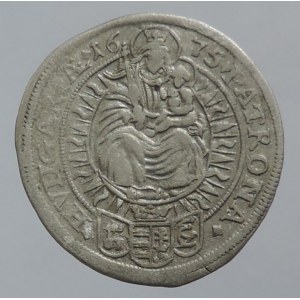 Leopold I. 1657-1705, 3 krejcar 1675 CC Bratislava-Cetto R