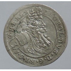 Leopold I. 1657-1705, 3 krejcar 1698 CSH Bratislava-Hunger