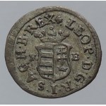 Leopold I. 1657-1705, denár (3/4 krejcaru) 1679, Huszár 1508 + duarius (1/2 krejcar) 1698, Huszár 1499 2ks