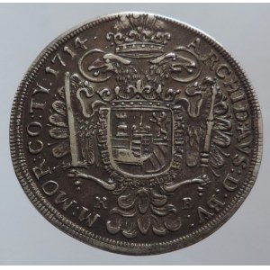 Karel VI. 1711-1740, 1/2 tolar 1714 KB