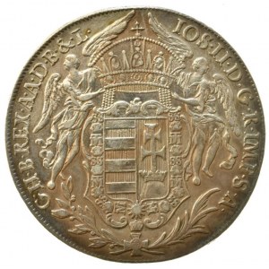 Josef II. 1780-1790, tolar 1783 B madona, Her.148, nep.škr., patina