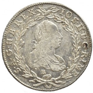 Josef II. 1780-1790, 20 krejcar 1781 B, nep.just.