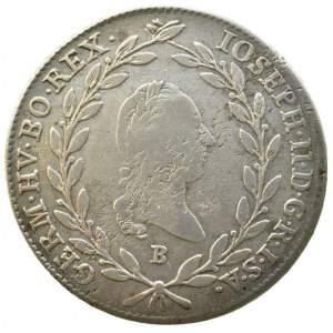 Josef II. 1780-1790, 20 krejcar 1787 B, dr.vad.mat.