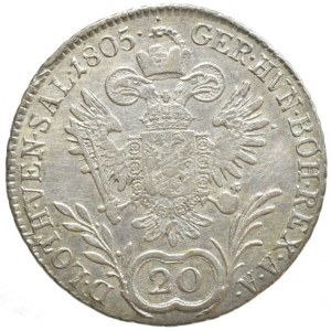 František II. 1792-1835, 20 krejcar 1805 E, zc.nep.just