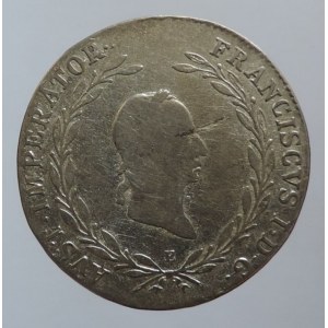 František II. 1792-1835, 20 krejcar 1827 E, škr.
