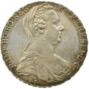 Marie Terezie 1740-1780, tolar 1780 SF, Günzburg - novoražba, škr.