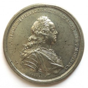 František I. Lotrinský 1745-1765, Sn medaile 49mm na volbu římským císařem ve Frankfurtu 1745, Novák XIV/K/4/d