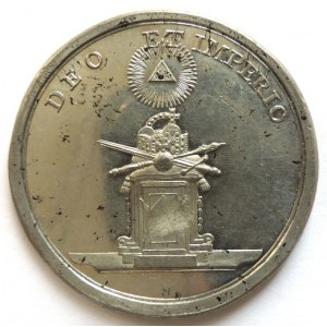 František I. Lotrinský 1745-1765, Sn medaile 49mm na volbu římským císařem ve Frankfurtu 1745, Novák XIV/K/4/d