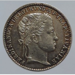 Ferdinand V. 1835-1848, AR korunovační žeton 18,5mm/3,275g pro Semihrady, patina