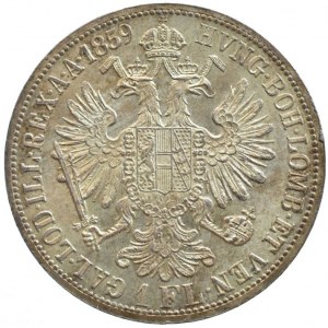 zlatník 1859 A, tečka za REX, pěkná patina, sbírkový
