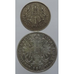 zlatník 1882 b.z. + 1 kor. 1915
