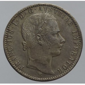 1/4 zlatník 1862 B, dr.just.
