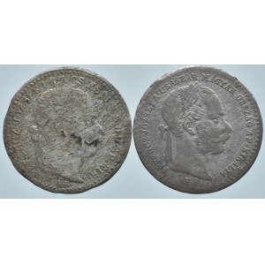 10 krejcar 1869 KB, 1873 KB, mělce raženo, 2 ks