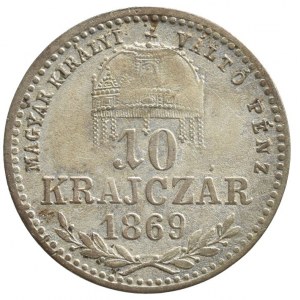 10 krejcar 1869 GYF, n.ned.,