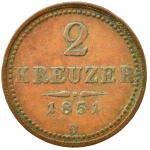 2 krejcar 1851 B