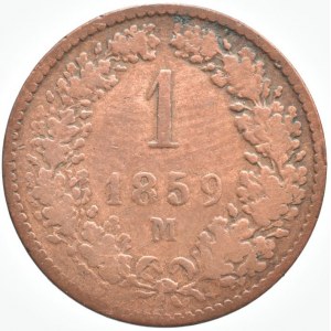 1 krejcar 1859 M, R