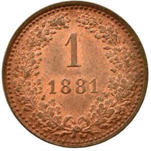 1 krejcar 1881 b.z.