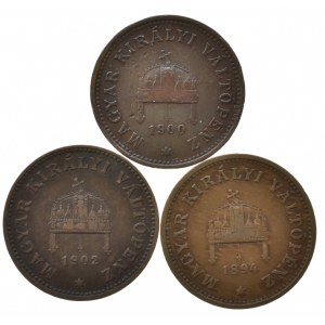 1 filler 1894, 1900, 1902, KB, 3 ks