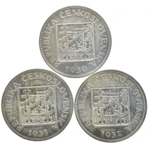 10 Kč 1930, 1931, 1932, 3 ks