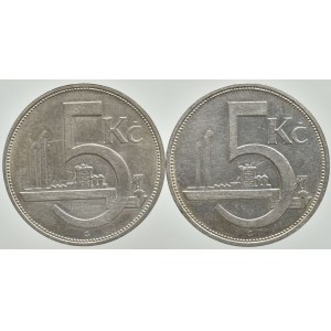 5 Kč 1928,1929, 2 ks