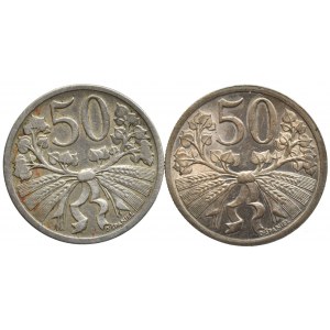 50 hal. 1921, 1931, sbírkové, 2 ks