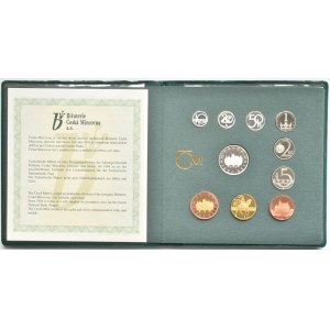 Sada oběžných mincí 1999, etue s certifikátem, pamětní medaile 50 Kč - Mincovní město Praha